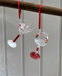 Drinking Glass Hanging Decoration 2 Assorted