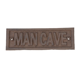 Cast Iron Man Cave Plaque