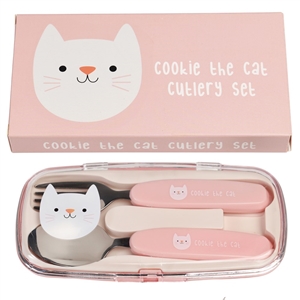 Cookie The Cat Children's Cutlery Set With Case