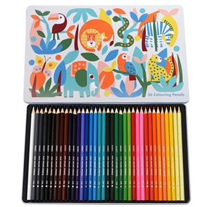 Wild Wonders 36 Colouring Pencils In Tin