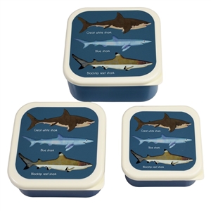 Shark Set Of 3 Snack Boxes