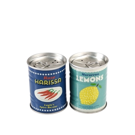 Lemon & Harissa Tin Can Cruet Set 6.7cm