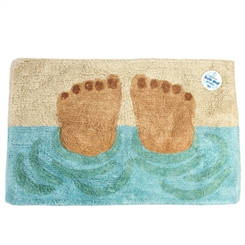 Tufted Cotton Bath Mat - Feet 80cm