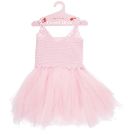 Crochet Dress - Pale Pink 5-6 Years