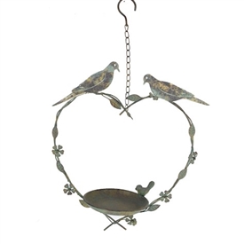 Hanging Heart Bird Feeder 41cm