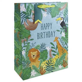 Extra Large Jungle Birthday Gift Bag SOLD IN 12's