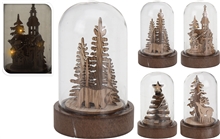 Light Up Festive Wooden Scene 4 Assorted