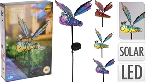 Solar Dragonfly On Stick 3 Assorted