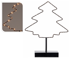 Wire Christmas Tree Decoration With LED Lights 34cm