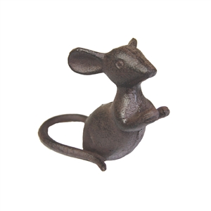 Cast Iron Leaning Mouse