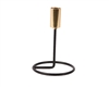 Medium Black And Gold Frame Candle Holder 13.5cm