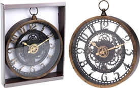 Antique Cog Wall Clock 36cm