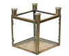 Cube Rustic Gold Candle Holder 18.5cm