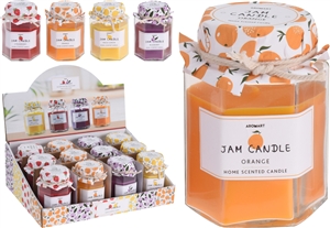 4asst Jam Jar Candles SOLD IN 12's