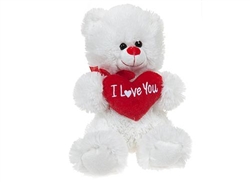 White Bear With 'I Love You' Heart "9