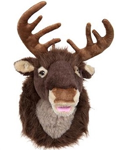 Singing Plush Reindeer Head Wall Decoration