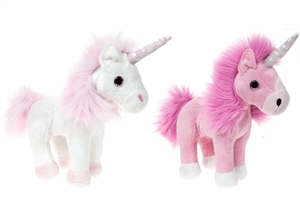 Plush Glitter Standing Unicorn 32cm 2 Asst