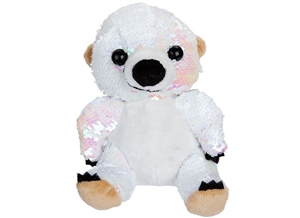 20cm Plush Goshie Sequin Colour Change Polar Bear