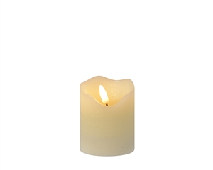 Small LED Pillar Candle with Realistic Flame