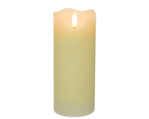 Large LED Pillar Candle with Realistic Flame