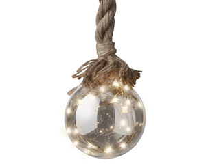 LED Ball On Rope Hanging Decoration - Medium