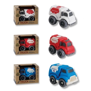 3asst Bioplastic Emergency Trucks 10cm