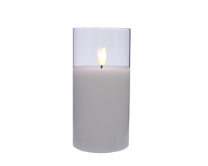 LED Candle in Clear Glass Tube 15cm