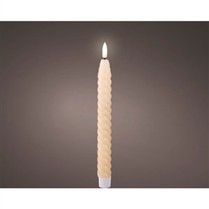 LED Wick Dinner Candle - Swirl 24.50cm