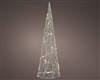 Medium LED Silver Wire Cone Decoration 40cm