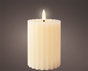 Carved LED Wick Candle 12cm