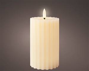 Carved LED Wick Candle 14cm