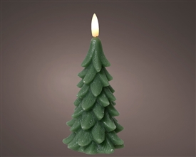 Medium Green LED Wick Candle 15.5cm