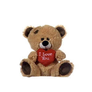 Brown Bear With Red Heart 20cm