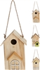 3asst Wood Birdhouse 21cm