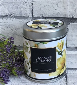 Wax Candle In Tin Jasmine & Ylang