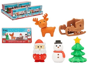 Pack Of 5 Festive Erasers