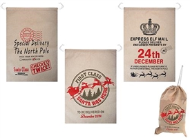 3asst Festive Jute Sack