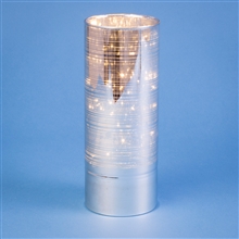 Glass Tube With 15 LED Lights - Silver Stripe