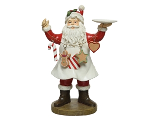 Santa With Cookies 23cm