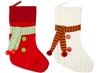 2asst Knitted Christmas Stocking