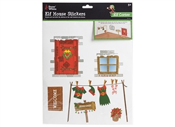 Reuseable Elf House Wall Stickers