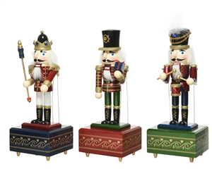 Firewood Nutcracker Music Box 3 Assorted 55cm