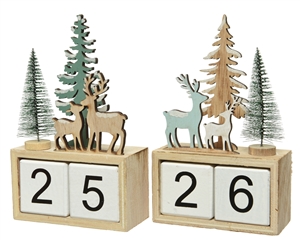 Plywood Advent Calendar Scenery 2 Assorted 16.5cm