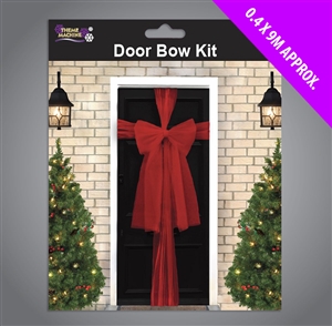 XL Red Organza Door Bow