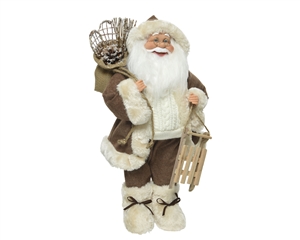 30cm Standing Santa in Eskimo Coat