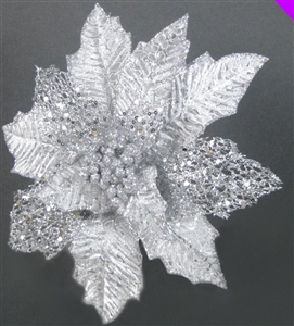 Silver Poinsettia 28cm