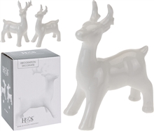 Standing Porcelain Reindeer 10cm 2 Assorted