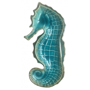 Ceramic Seahorse Jewellery Plate 25cm