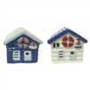 2asst Ceramic LED Beach Huts 9cm