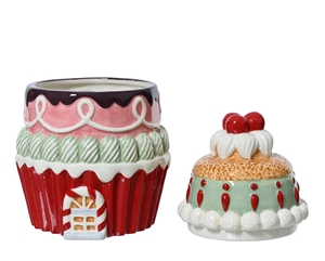 Ceramic Cupcake Design Jar 20cm